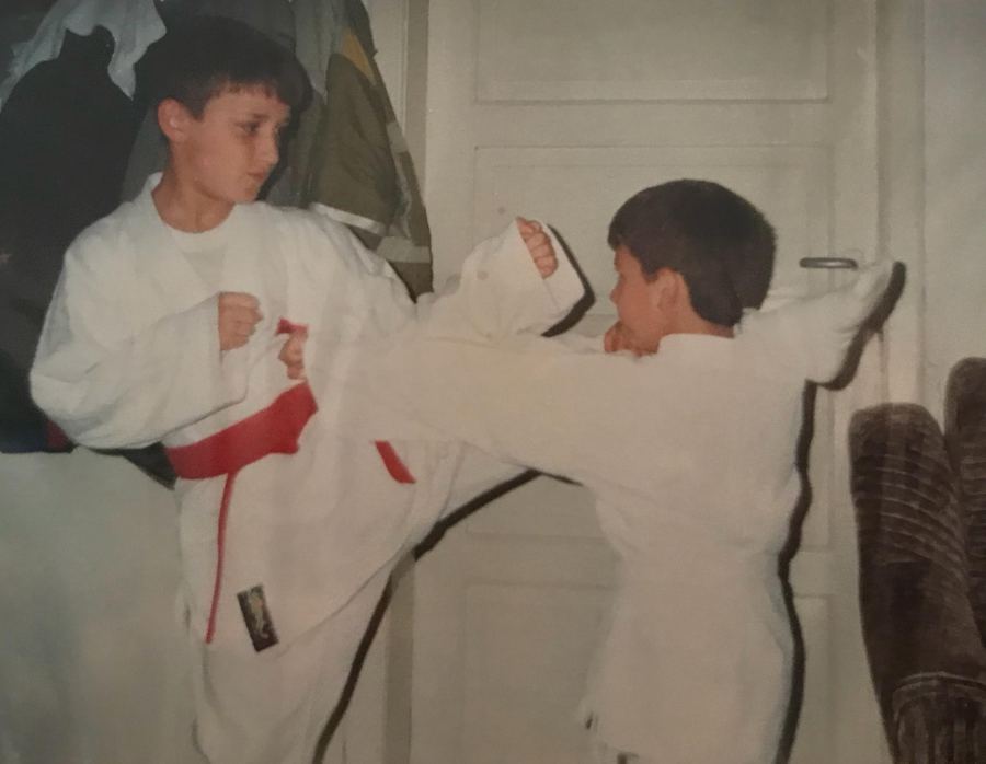 Childhood karate training